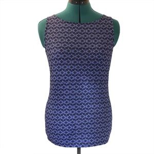 Eddie Bauer Purple & Navy Empire Waist Tank Top, M